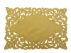 Homewear Cutwork and Emboridery Placemat IMPERIAL SCROLL 13 by 19-Inch Placemat, Set of 4, Gold