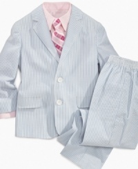 Mr. Fancy Pants. For an occasion that calls for something out of the ordinary, this seersucker suit from Izod perfectly fills the spot. Mr. Fancy Pants. For an occasion that calls for something out of the ordinary, this seersucker suit from Izod perfectly fills the spot.
