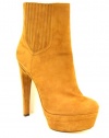 Rachel Zoe womens audrey buck leather stiletto platform booties