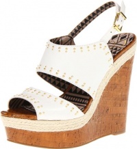 Jessica Simpson Women's Geno Wedge Sandal,White Silk Kid,6.5 M US Jessica Simpson Women's Geno Wedge Sandal,White Silk Kid,6.5 M US