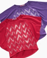 She'll shine in this modern-style Epic Threads sequin top. She'll shine in this modern-style Epic Threads sequin top.