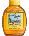 Great Lakes Select Honey, Clover, 16-Ounce Bottles (Pack of 6)