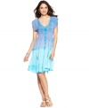 Ombre, tie dye and crochet add a fun touch to a throw-on-and-go dress from One World!