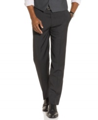 Dress up your style with the slim fitting sophistication of these flat front Alfani Red pants. Dress up your style with the slim fitting sophistication of these flat front Alfani Red pants.