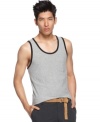 Roll into the summer with this slub weave tank from Kenneth Cole Reaction.