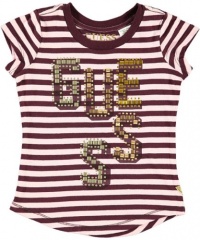 GUESS Kids Girls Striped GUESS Kids Girls Logo Tee, PLUM (4) GUESS Kids Girls Striped GUESS Kids Girls Logo Tee, PLUM (4)