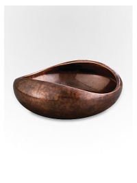 A beautiful bowl handcrafted in gleaming, bronze-finish alloy fits in seamlessly with any decor, from ultra-sleek modern to classic traditionalist. From the Heritage Pebble CollectionAntique copper-plated alloy8 diam.Wipe cleanImported A beautiful bowl handcrafted in gleaming, bronze-finish alloy fits in seamlessly with any decor, from ultra-sleek modern to classic traditionalist. From the Heritage Pebble CollectionAntique copper-plated alloy8 diam.Wipe cleanImported