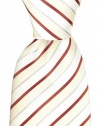 Neckties By Scott Allan - Champagne Burgundy Striped Men's Tie