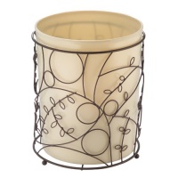 InterDesign Twigz Wastecan, Vanilla/Bronze InterDesign Twigz Wastecan, Vanilla/Bronze