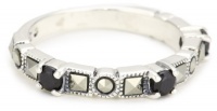 Judith Jack Geometric 2 Sterling Silver and Marcasite Accented with Gemstones Stackable Rings, Size 7 Judith Jack Geometric 2 Sterling Silver and Marcasite Accented with Gemstones Stackable Rings, Size 7