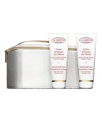 Two Full-Size Hand & Nail Treatment CreamsEmollient-rich treatment forms an invisible, protective glove that shields hands from the elements, minimizing signs of aging. Helps strengthen nails and condition cuticles. Two Full-Size Hand & Nail Treatment CreamsEmollient-rich treatment forms an invisible, protective glove that shields hands from the elements, minimizing signs of aging. Helps strengthen nails and condition cuticles.
