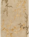 Tamira Taupe Wool Rug w Branches Design - TAM-1004 (2 ft. 6 in. x 8 ft. Runner)