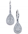 What's in a name? Plenty, when it comes to Eliot Danori's elegant Windsor earrings. Crafted in rhodium-plated mixed metal with a lever backing, earrings shine with the addition of sparkling crystals. Approximate drop: 1-1/4 inches.