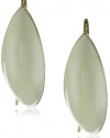 Anne Klein Zelda Gold-Tone Ivory Enamel Hoop Earrings