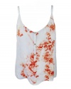 A.L.C. Womens Leigh Floral Print Silk Sleeveless Top