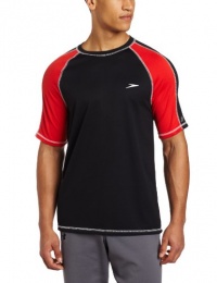 Speedo Men's Keepin' On Short Sleeve Rashguard Swim Tee Speedo Men's Keepin' On Short Sleeve Rashguard Swim Tee