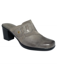 Easy-on tailored style. Clarks Scheme Amber clogs feature a supple suede upper with gore inserts on the side for maximum comfort. Easy-on tailored style. Clarks Scheme Amber clogs feature a supple suede upper with gore inserts on the side for maximum comfort.