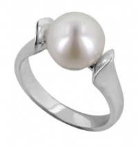 Honora Black & White Casual Sterling Silver and White Freshwater Cultured Pearl Ring LR5419WH7 Honora Black & White Casual Sterling Silver and White Freshwater Cultured Pearl Ring LR5419WH7