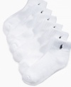 Ralph Lauren's signature quality and comfort in a six pack of affordable cotton socks.