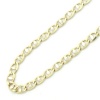14K Two-Tone Gold 2.5mm Gucci Flat Mariner Link Chain Necklace 18 W/ Spring-Ring