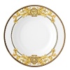 The most legendary figure of Asian mythology, the red dragon rises majestically from this fabulously opulent dinnerware from Rosenthal Meets Versace, conveying all its might and glory. Each piece features ornate golden baroque patterns and four small medallions representing the sun, and the Versace medusa decorates the background.