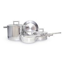 John Pawson for Demeyere 7-piece Cookware Set. Exclusively at Bloomingdale's. Designer John Pawson's exceptional line of cookware combines functional sophistication, the highest design values and a seamless union of form and function. With 7 ply bonded construction and patented InductoSeal base for optimal distribution. Ideal for induction cooking. Set includes 9.4 skillet, 2.1-qt. conic saute pan with lid, 2.3-qt. sauce pan with lid, and 8.5-qt. stockpot with lid. John Pawson for Demeyere 7-piece Cookware Set. Exclusively at Bloomingdale's. Designer John Pawson's exceptional line of cookware combines functional sophistication, the highest design values and a seamless union of form and function. With 7 ply bonded construction and patented InductoSeal base for optimal distribution. Ideal for induction cooking. Set includes 9.4 skillet, 2.1-qt. conic saute pan with lid, 2.3-qt. sauce pan with lid, and 8.5-qt. stockpot with lid.