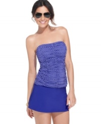 Proof that full coverage and cute style aren't mutually exclusive: Jones New York's solid skirted bottom! Proof that full coverage and cute style aren't mutually exclusive: Jones New York's solid skirted bottom!