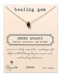 Rejuvenate your spirit and your jewel box with Dogeared's smokey quartz necklace. Wear the gray gem for a daily dose of harmony at your neckline. Rejuvenate your spirit and your jewel box with Dogeared's smokey quartz necklace. Wear the gray gem for a daily dose of harmony at your neckline.