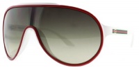 Gucci GG1004/S Sunglasses - 0WRM Red White (DB Brown Gray Gradient Lens) - 99mm
