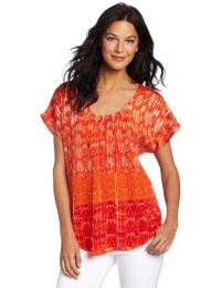 Calvin Klein Jeans Women's Cap Sleeve Popover Top Calvin Klein Jeans Women's Cap Sleeve Popover Top