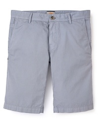 A very subtle thin-wale print design gives the appearance of texture on these hip, casual cool shorts from BOSS Orange. A very subtle thin-wale print design gives the appearance of texture on these hip, casual cool shorts from BOSS Orange.