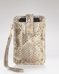 Crafted from exotically embossed leather with a versatile wrist strap, Lodis Accessories' smartphone case is a luxurious way to protect your technology. Crafted from exotically embossed leather with a versatile wrist strap, Lodis Accessories' smartphone case is a luxurious way to protect your technology.