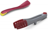 Joseph Joseph Uni-tool, 5-In-1 Utensil and Joseph Joseph Elevate Tongs, Light Grey & Red