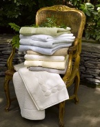 Soft and plush, luxuriously thick and thirsty, in two-ply, long staple cotton terry that's worthy of your most distinguished guests.70L X 40W Cotton Machine wash Imported