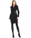 Calvin Klein's coat dress is a chic, structured look that makes a stunning impression! Gold hardware is a luxe touch.