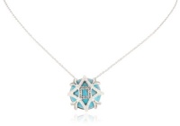 Judith Jack Turq Matrix Sterling Silver, Turquoise and Swarovski Marcasite Caged Pendant Necklace Judith Jack Turq Matrix Sterling Silver, Turquoise and Swarovski Marcasite Caged Pendant Necklace