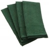 Excello Waffle Terry Towel, Hunter Green, Set of 4