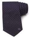 A posh addition to your dressed-up wardrobe, this handsome tie completes your look with stately polish.