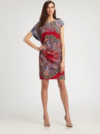 Soft asymmetrical gathers and a vibrant, explosive paisley print elevate this silky, wear-everywhere shift.Jewel necklineCap sleevesSide gathersConcealed side zipFully linedAbout 20 from natural waist90% viscose/10% silkDry cleanMade in ItalyModel shown is 5'11 (180cm) wearing US size 4. Soft asymmetrical gathers and a vibrant, explosive paisley print elevate this silky, wear-everywhere shift.Jewel necklineCap sleevesSide gathersConcealed side zipFully linedAbout 20 from natural waist90% viscose/10% silkDry cleanMade in ItalyModel shown is 5'11 (180cm) wearing US size 4.