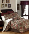 Extreme Linens Marrakesh Queen 24 Piece Comforter Bed In A Bag Set Burgundy