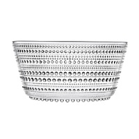 Hundreds of sparkling glass droplets traverse this dimensional piece from Iittala's Kastehelmi collection. To celebrate designer Oika Toikkas 50th, Iittala reintroduces a selection of his most popular pieces-including this pressed glass bowl-from the original 1964 dewdrop collection. Hundreds of sparkling glass droplets traverse this dimensional piece from Iittala's Kastehelmi collection. To celebrate designer Oika Toikkas 50th, Iittala reintroduces a selection of his most popular pieces-including this pressed glass bowl-from the original 1964 dewdrop collection.