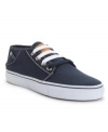 A cool classic with signature denim details--these Levi's men's sneakers are a cut above the competition.