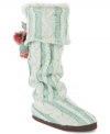 Fun and cozy is the name of this game. Muk Luk's Anika faux-fur booties feature a round toe and pompon detail.