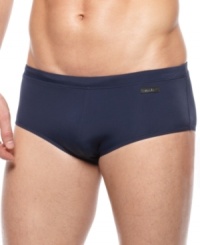 Be brief. These swim briefs from Calvin Klein give you the comfort and coverage to navigate the water with ease. Be brief. These swim briefs from Calvin Klein give you the comfort and coverage to navigate the water with ease.