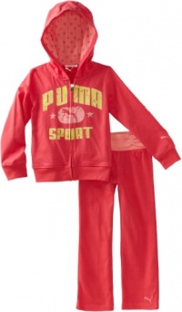 Puma - Kids Girls 2-6X Little Hoodie And Pant Set, Red, 6 Puma - Kids Girls 2-6X Little Hoodie And Pant Set, Red, 6