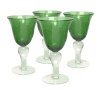 Artland Iris Goblet, 14-Ounce, Green, Set of 4