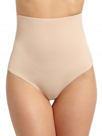 THE LOOKFeatures slimming Happy Technology for pain-free shapingElastic waistHi-cut designTHE MATERIAL82% polyester/18% elastaneCrotch lining: 94% cotton/6% elastaneCARE & ORIGINMachine washImportedFIT RECOMMENDATION: Order one size down as this style runs large. THE LOOKFeatures slimming Happy Technology for pain-free shapingElastic waistHi-cut designTHE MATERIAL82% polyester/18% elastaneCrotch lining: 94% cotton/6% elastaneCARE & ORIGINMachine washImportedFIT RECOMMENDATION: Order one size down as this style runs large.