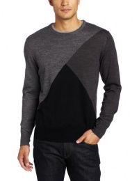 Calvin Klein Sportswear Men's Merino Color Blocked Crew Neck Sweater Calvin Klein Sportswear Men's Merino Color Blocked Crew Neck Sweater