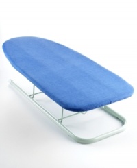 Save space and time with the compact convenience of a tabletop ironing board. Perfect for small spaces with an easy-to-store design that keeps you wrinkle- and clutter-free. Save space and time with the compact convenience of a tabletop ironing board. Perfect for small spaces with an easy-to-store design that keeps you wrinkle- and clutter-free.