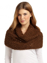 THE LOOKAllover knit construction with sequin accentsTHE MEASUREMENT18W X 45LTHE MATERIALMohair/nylonCARE & ORIGINDry cleanImported THE LOOKAllover knit construction with sequin accentsTHE MEASUREMENT18W X 45LTHE MATERIALMohair/nylonCARE & ORIGINDry cleanImported